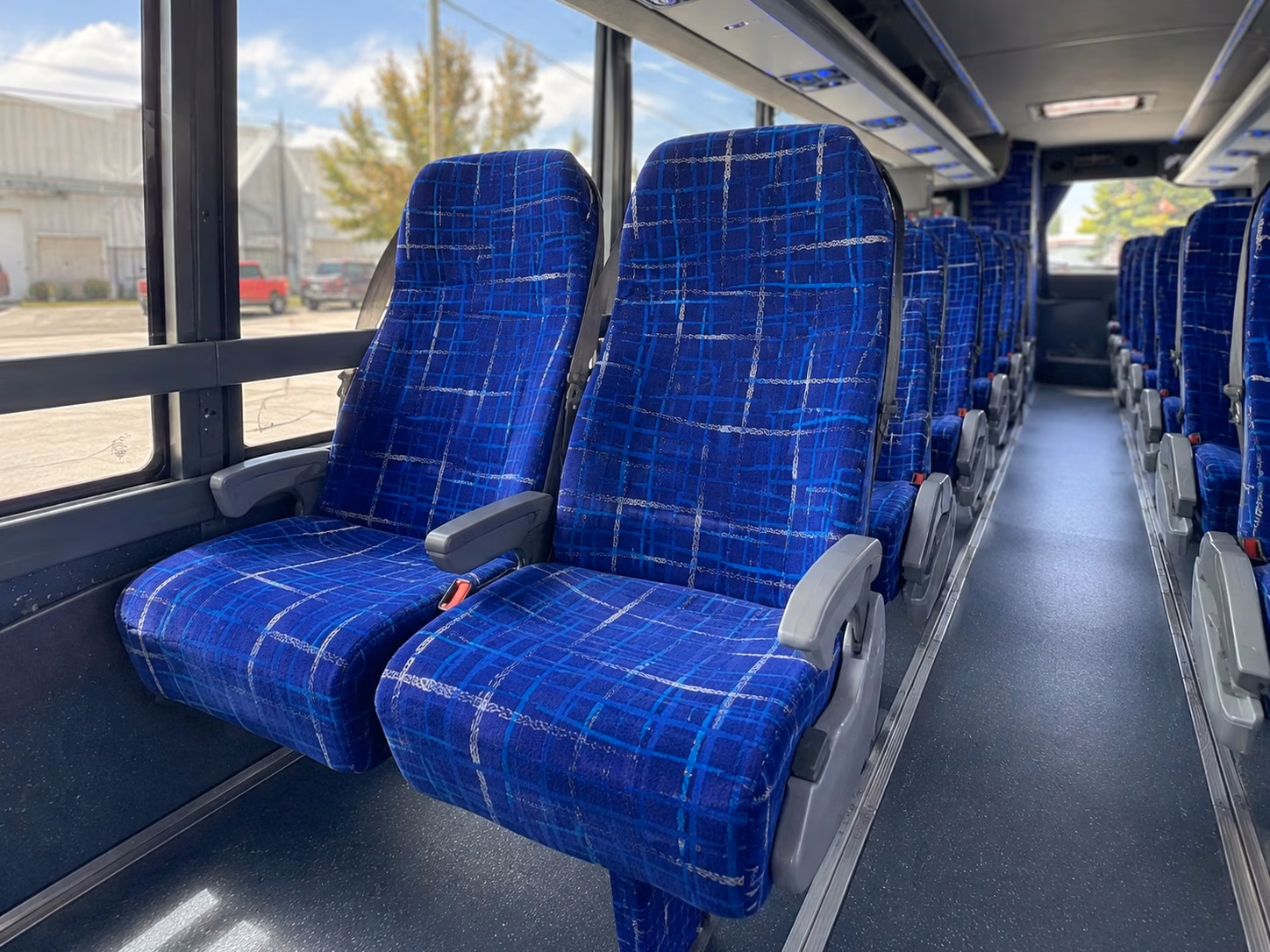 newton charter bus interior